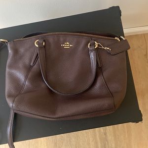 Leather coach purse